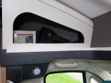 Further storage above the Sun Living S70 SP's cab is handy when you're on the road