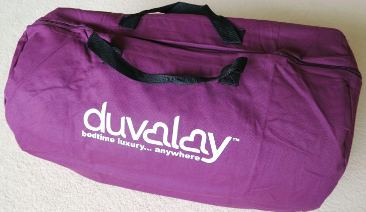 Duvalay’s memory-foam sleeping bag packs away neatly into its own bag, making it simple to stow