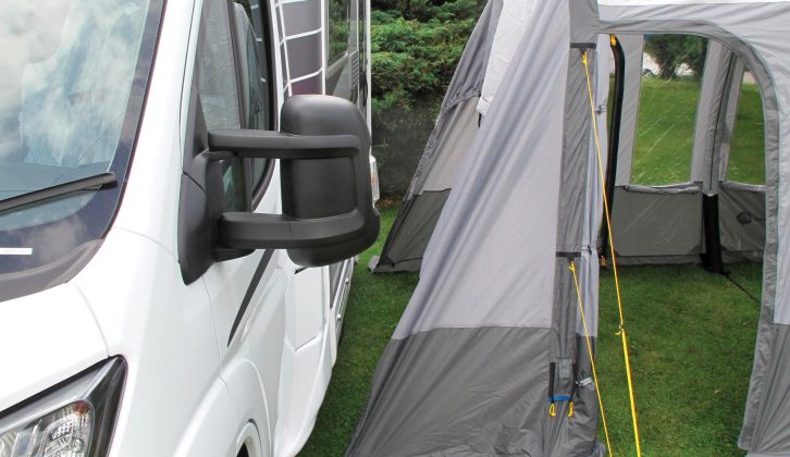 Fitting this Trigano awning is by a drive-away kit, or you can opt for suction pads