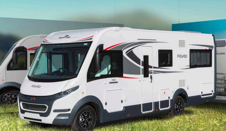 The Roller Team Pegaso 745 has its door on the offside and has a rear lounge layout