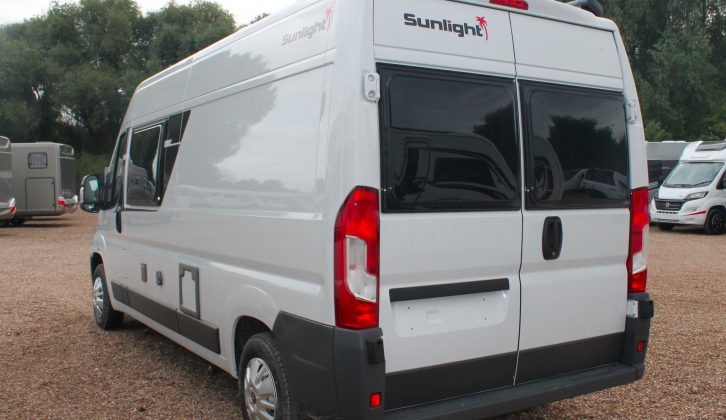 The rear barn doors of this 5.99m-long ’van make loading and unloading your gear very easy
