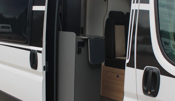 The sliding door is on the UK offside, however it does let light into the dinette – add the £1230 Basic Pack and a flyscreen will keep bugs out