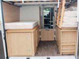 Lift the bottom bunk to allow plenty of through storage space, too