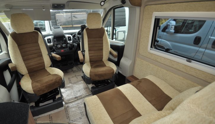 Swivel the cab seats and you've got a proper front lounge – mind the step up into it