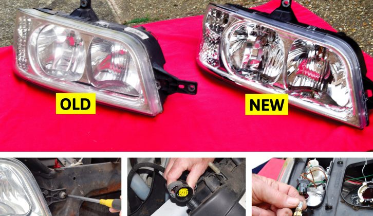 Here you can see the difference a new set of headlamps could make to your motorhome