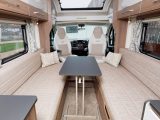 There's plenty of space to dine around the freestanding table – mind the step up in to the Bailey Advance 66-2's cab