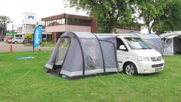 If you want a small, lightweight drive-away motorhome awning, the Kampa Travel Pod Trip AIR might be the one for you