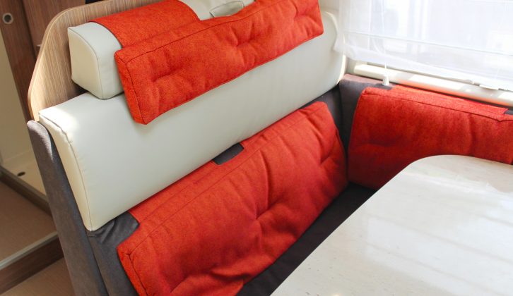 This orange upholstery is optional and you can choose something more to your liking if this isn't your style