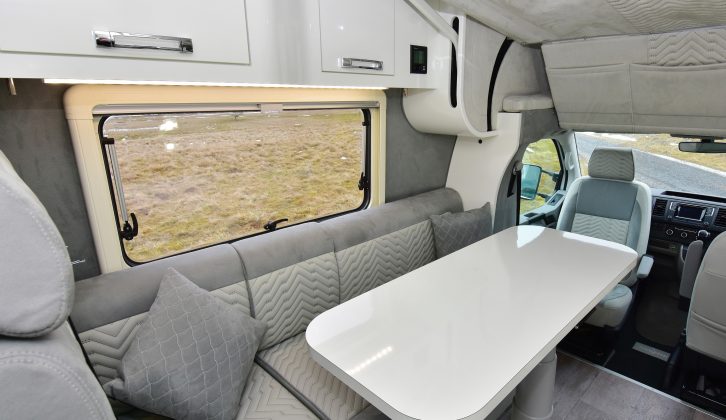 Considering this is primarily a two-berth, the L-shaped lounge is very generous