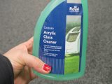 Choose a specialised product to clean the acrylic windows on your motorhome