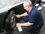 Don’t forget to give the wheels some attention – use a brush to reach all the nooks and crannies, and finish off with tyre dressing
