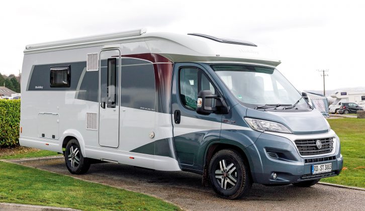 The Hobby Optima De Luxe T70F is £69,495 as tested and sleeps three, with four belted travel seats