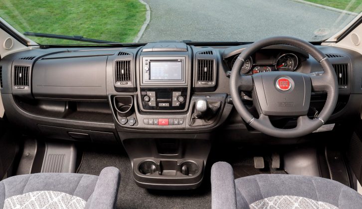 The captain’s seats are very comfortable, even during longer journeys, and you get sat nav and a reversing camera as standard in the Hobby Optima De Luxe T70F