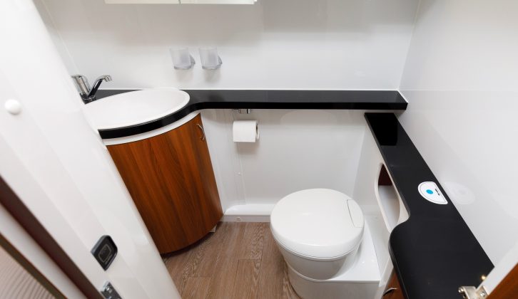 Everything is where you want it and little is wasted in this very ergonomically designed full-width rear washroom