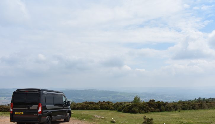 The Ventura VR200 parked up at one of the several car parks near Haytor Rocks on Dartmoor; all of which have panoramic views