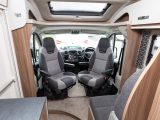 The front cab seats swivel to make the most of the front dinette