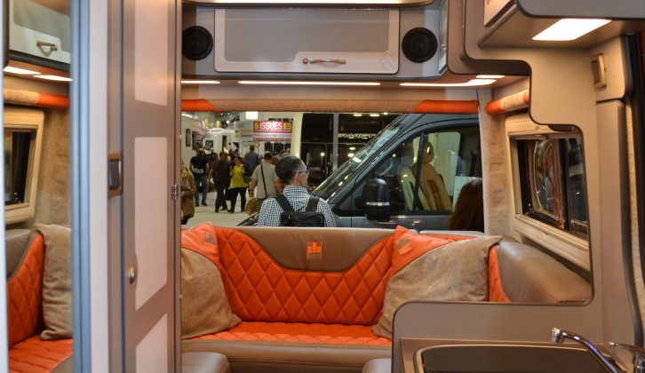 The rear lounge in the IH600CRD can be made into a 6ft 2in-long bed