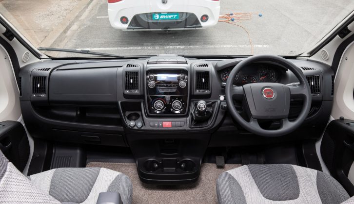 The Fiat Ducato-based Escape 612 has a fairly standard cab and a six-speed manual gear box as standard, although this can be upgraded to Comfort-Matic