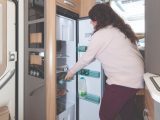 The fridge across the aisle from the kitchen is a substantial 142-litre model, which should be amply sized