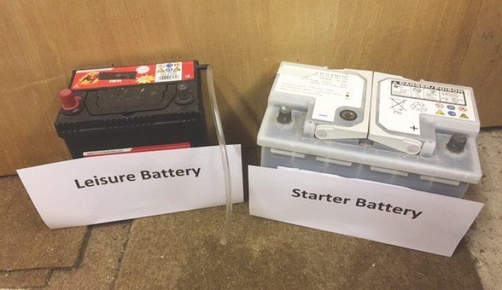 Motorhome leisure batteries and car batteries look very similar on the outside