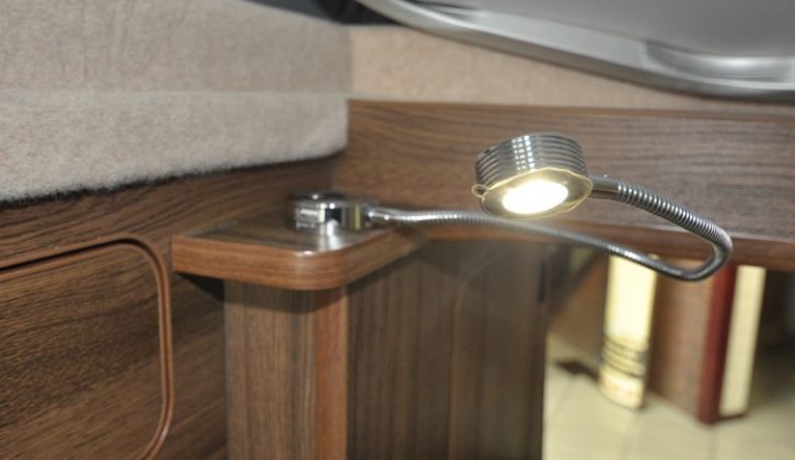 The adjustable reading lamp with USB port is a great touch