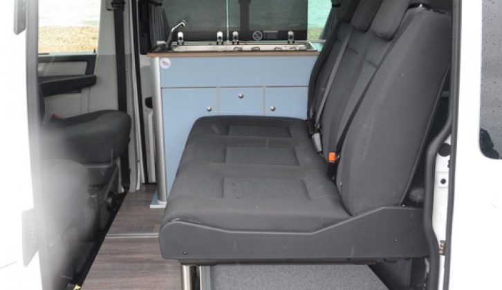 Hembil Drift's standard VW-style layout provides a rear bench seat and side kitchen