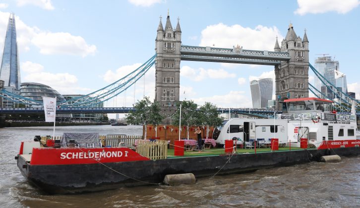 This unique floating campsite celebrated the launch of National Camping and Caravanning Week 2019
