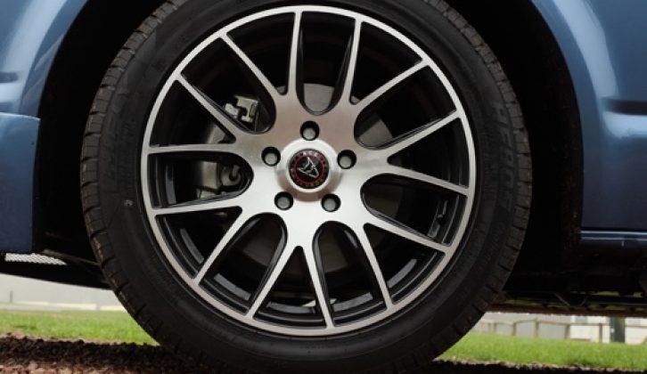 Eurosport alloy wheels by British company Wolfrace add a smart, sporty look to the Surf's already very stylish exterior