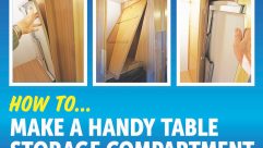 We've got a step-by-step guide to making a convenient storage compartment for your table