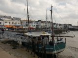 The pretty harbour front at Pornic was bustling when we visited