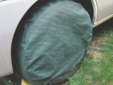 Place a cover over your motorhome's tyres to prevent UV rays and weather from degrading the rubber