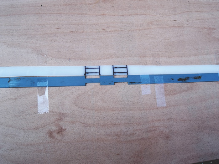 Reassemble PVC strip next to nylon strip, then mark aperture cutting points.