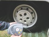 Invest in a tyre pressure gauge and refer to the owner's manual for your motorhome to find the correct tyre pressure setting