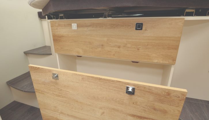 The foot of the bed is home to some useful drawer storage
