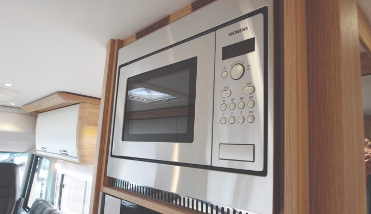The Siemens microwave is neatly recessed, but set quite high