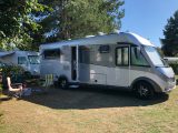 Our long-term-test Carthago Liner-for-Two pitched up at Camping Nauzan Plage, on France's west coast