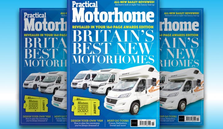 Pick up our latest issue to find out what 'van was crowned Motorhome of the Year 2020