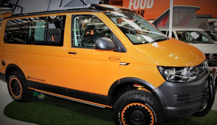 This eye-catching addition to Rolling Homes' offering is based on a four-wheel drive VW T6