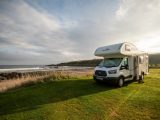 The pitches at Portsoy Links Campsite have stunning sea views
