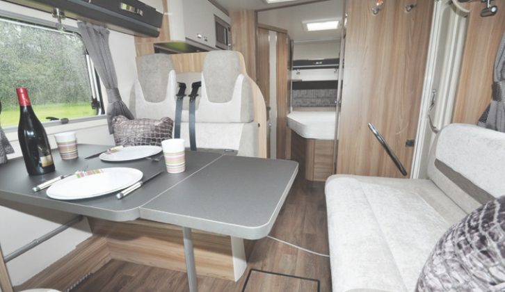 It has a standard front lounge/rear French bed formula, but Swift adds some distinctive style