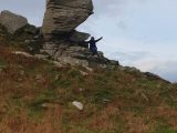 I couldn't resist climbing one of the granite tors, and was rewarded with gorgeous views of the steep cliff falling away into the sea far below