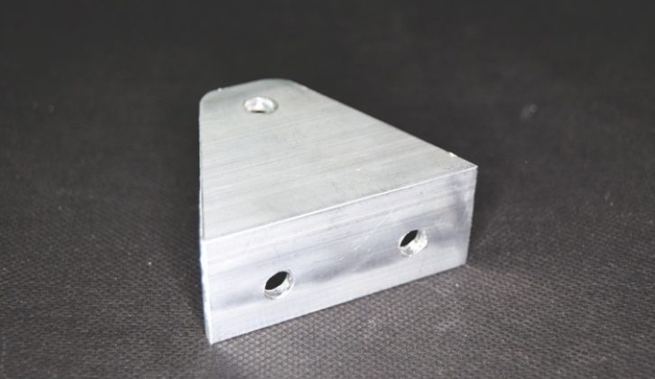 Bracket for suction pad that is to be used on a vertical surface (holes are 6mm diameter)