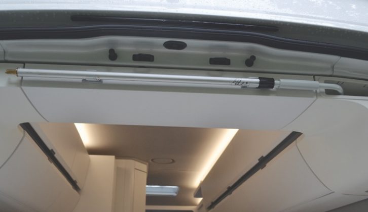 Opt for the roll-out awning and the clever design of the 'van includes a special slot for the winder