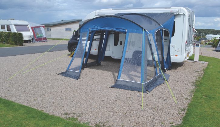 The front panel can be unzipped and rolled up, or used for sun canopy