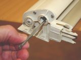 To adjust your blinds, you can tighten or loosen the spring by turning the steel spindle