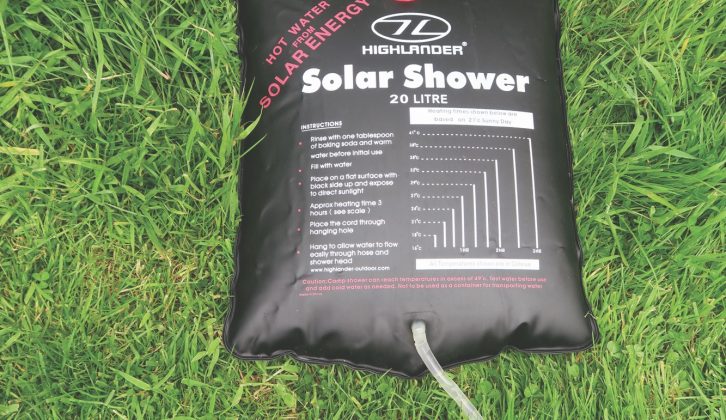 Solar showers are useful for a quick 'hose down' of muddy kids!