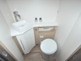 Angles maintain the smart design theme, through to the toilet room