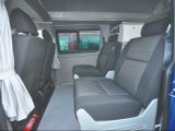 Separate rear travel seats are an unusual fitting in a VW conversion, but this allows a walk-through floorplan that might also come in very handy for load carrying