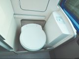 It’s the plumbed-in Thetford toilet that’s a key selling point for the Nexa+. Just check you’re OK with shoulder/elbow and leg room