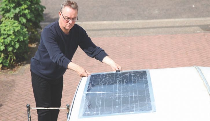 Fitting a solar panel to a 'van